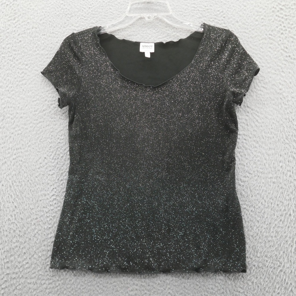 Armani Collezioni Black Glitter Blouse